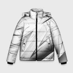 Зимняя куртка для мальчиков 3D Geometry stripes white