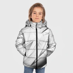 Зимняя куртка для мальчиков 3D Geometry stripes white - фото 2