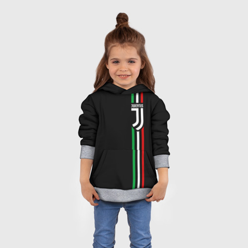 Детская толстовка 3D Juventus Ювентус, цвет меланж - фото 4