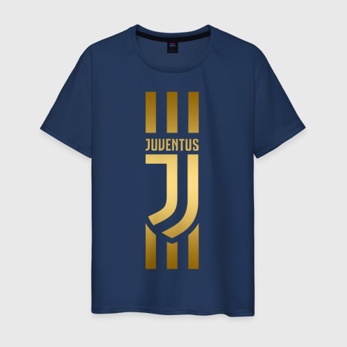 Мужская футболка хлопок Juventus Ювентус, цвет темно-синий