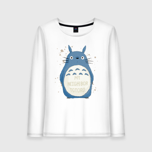 Женский лонгслив хлопок My Neighbor Totoro синий заяц