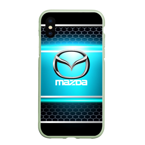 Чехол для iPhone XS Max матовый Mazda, цвет салатовый