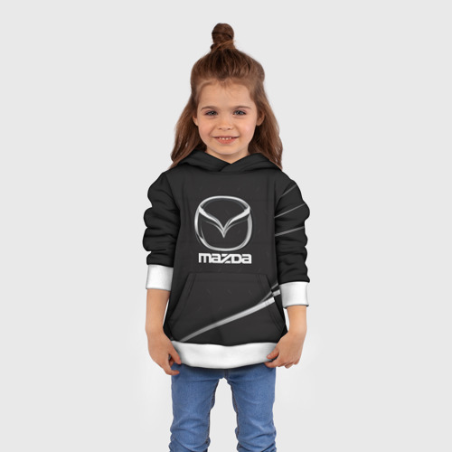 Детская толстовка 3D Mazda, цвет белый - фото 4