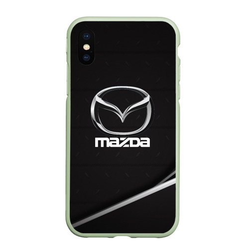 Чехол для iPhone XS Max матовый Mazda, цвет салатовый