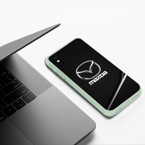 Чехол для iPhone XS Max матовый Mazda, цвет салатовый - фото 5