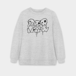 Женский свитшот oversize без начеса хлопок Кодама