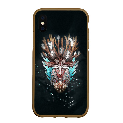 Чехол для iPhone XS Max матовый Princess Mononoke, цвет коричневый