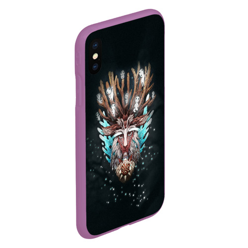 Чехол для iPhone XS Max матовый Princess Mononoke, цвет фиолетовый - фото 3