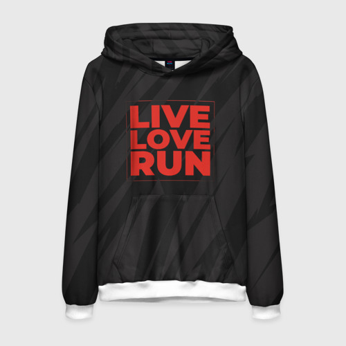 Мужская толстовка 3D Live Love Run