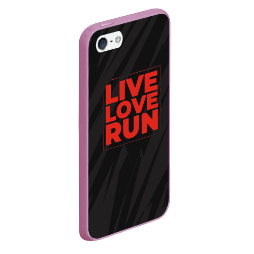 Чехол для iPhone 5/5S матовый Live Love Run - фото 3