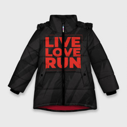 Зимняя куртка для девочек 3D Live Love Run