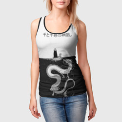 Женская майка 3D Тихиро плывет вместе с Безликим - фото 2