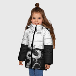Зимняя куртка для девочек 3D Тихиро плывет вместе с Безликим - фото 2