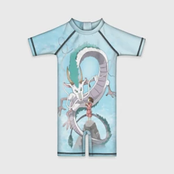 Детский купальный костюм 3D Тихиро на горе с драконом