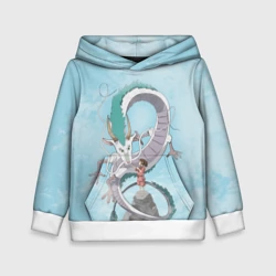 Детская толстовка 3D Тихиро на горе с драконом