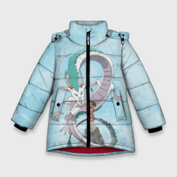 Зимняя куртка для девочек 3D Тихиро на горе с драконом