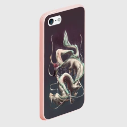 Чехол для iPhone 5/5S матовый Полеты Тихиро с драконом - фото 2