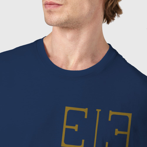 Мужская футболка хлопок Evankhell selection m, цвет темно-синий - фото 6
