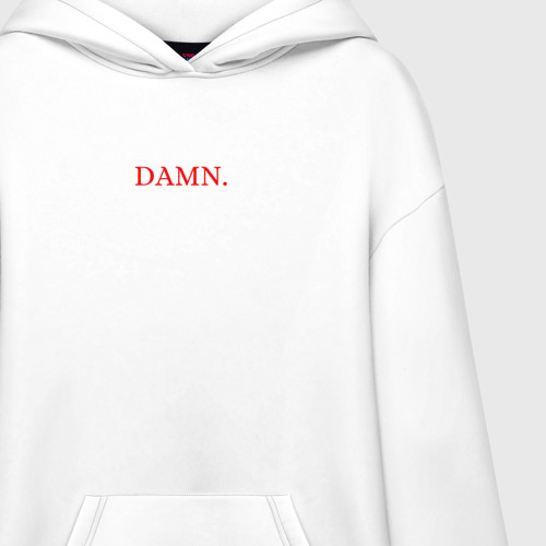 Худи SuperOversize хлопок Damn merch, цвет белый - фото 3