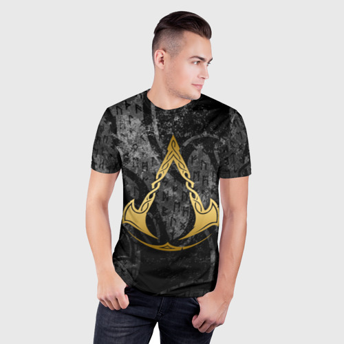 Мужская футболка 3D Slim ASSASSIN`S CREED VALHALLA, цвет 3D печать - фото 3