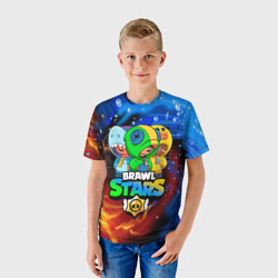 Детская футболка 3D Brawl Stars Leon skins Леон - фото 2