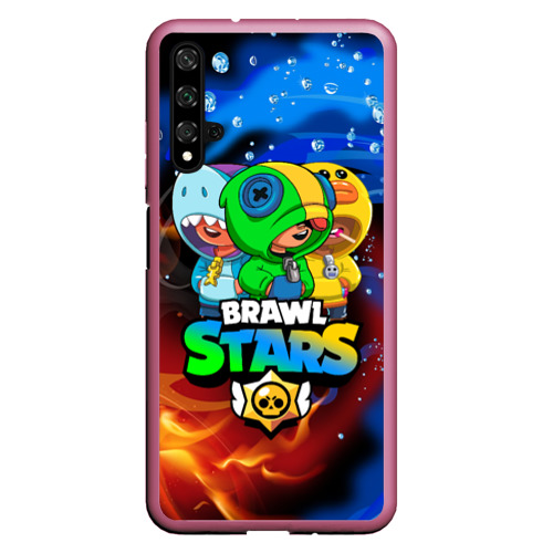 Чехол для Honor 20 Brawl Stars Leon skins Леон, цвет малиновый