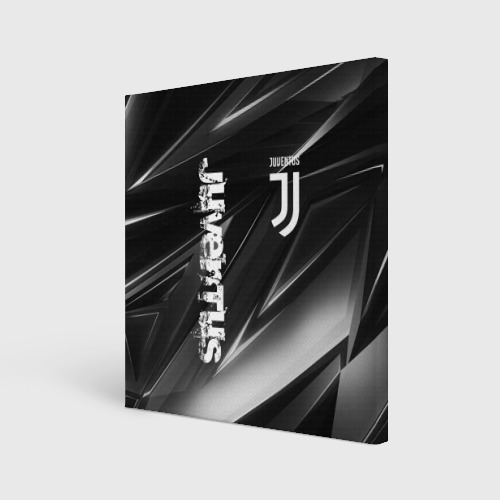 Холст квадратный Juventus geometry stripes Ювентус геометрические полосы, цвет 3D печать