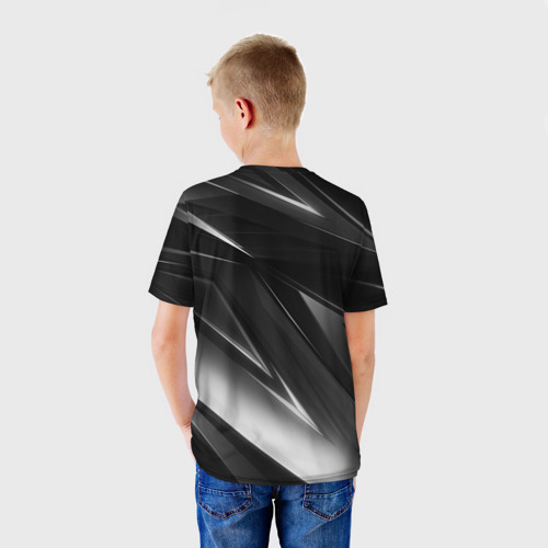 Детская футболка 3D Juventus geometry stripes Ювентус геометрические полосы, цвет 3D печать - фото 4