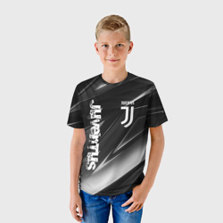 Детская футболка 3D Juventus geometry stripes Ювентус геометрические полосы - фото 2