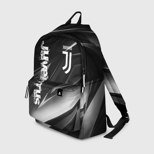 Рюкзак с принтом Juventus geometry stripes Ювентус геометрические полосы, вид спереди №1