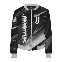 Женский бомбер 3D Juventus geometry stripes Ювентус геометрические полосы