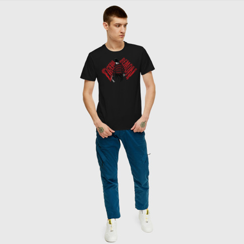 Мужская футболка хлопок Dream Demon, цвет черный - фото 5