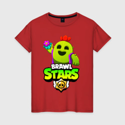 Женская футболка хлопок Brawl Stars Spike Спайк