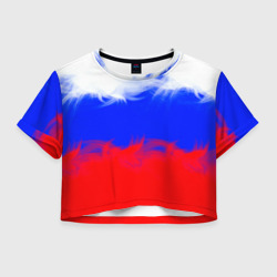 Женская футболка Crop-top 3D Россия