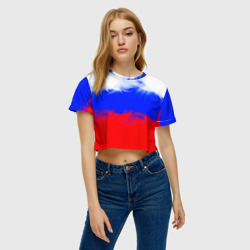 Женская футболка Crop-top 3D Россия - фото 2