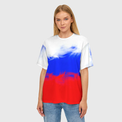 Женская футболка oversize 3D Россия - фото 2