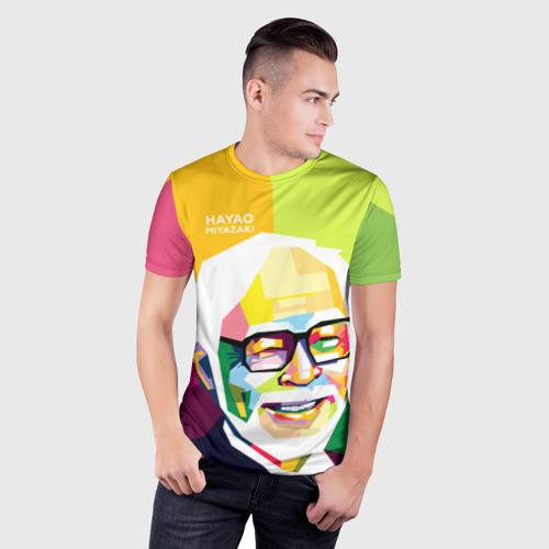 Мужская футболка 3D Slim Hayao Miyazaki, цвет 3D печать - фото 3