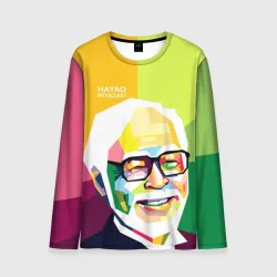 Мужской лонгслив 3D Hayao Miyazaki