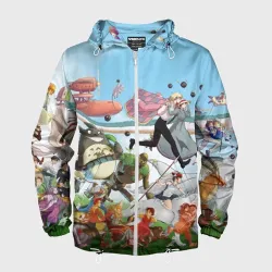 Мужская ветровка 3D Studio Ghibli