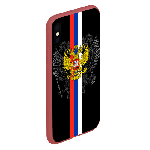 Чехол для iPhone XS Max матовый Россия, цвет красный - фото 3