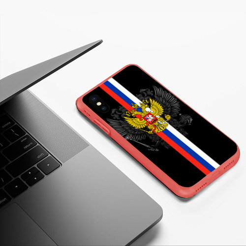 Чехол для iPhone XS Max матовый Россия, цвет красный - фото 5