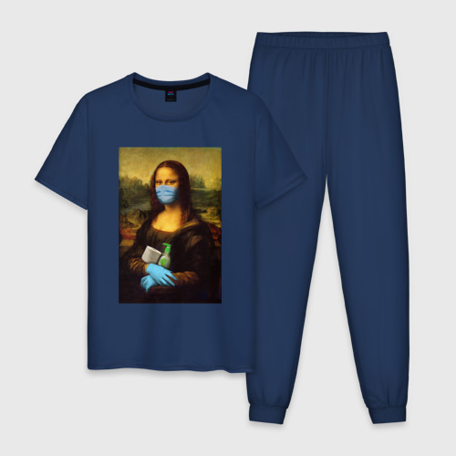 Мужская пижама хлопок Mona Lisa, цвет темно-синий