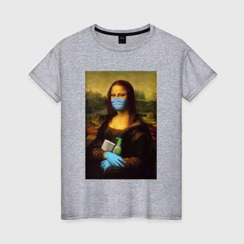 Женская футболка хлопок Mona Lisa, цвет меланж