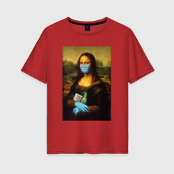 Женская футболка хлопок Oversize Mona Lisa