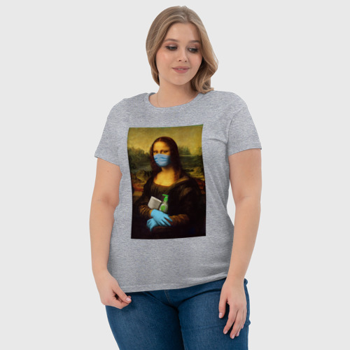 Женская футболка хлопок Mona Lisa, цвет меланж - фото 6