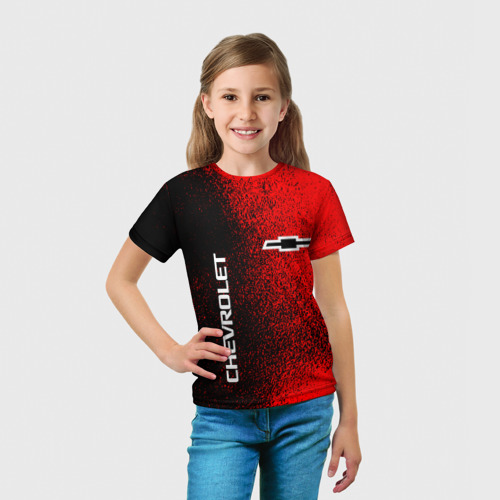 Детская футболка 3D Chevrolet, цвет 3D печать - фото 5