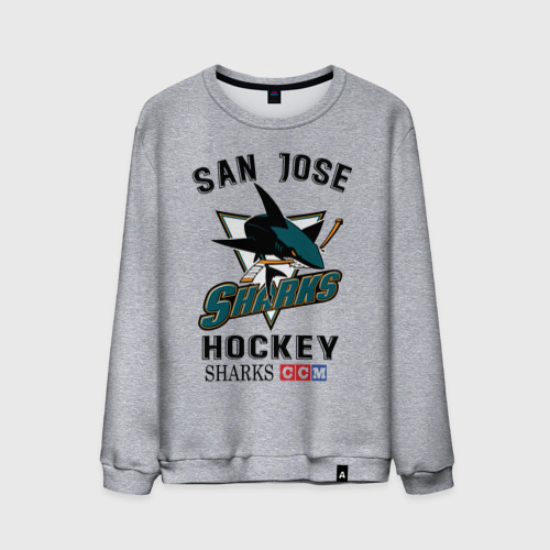 Мужской свитшот хлопок San Jose Sharks, цвет меланж