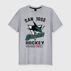 Мужская футболка хлопок Slim San Jose Sharks