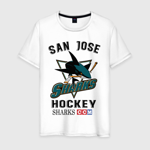 Мужская футболка хлопок San Jose Sharks, цвет белый