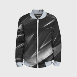 Детский бомбер 3D Geometry stripes black & white